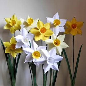 Narcissus Fortune - Modelli di fiori di carta - Download immediato - Tutorial video - SVG - Silhouette - Scan&Cut - Decorazione per la casa - Primavera - Pasqua