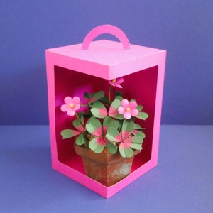 Plante de trèfle - boîte à fleurs - fleur en papier - modèles - téléchargement immédiat - tutoriel vidéo - SVG - Cricut - Silhouette - frère - bricolage