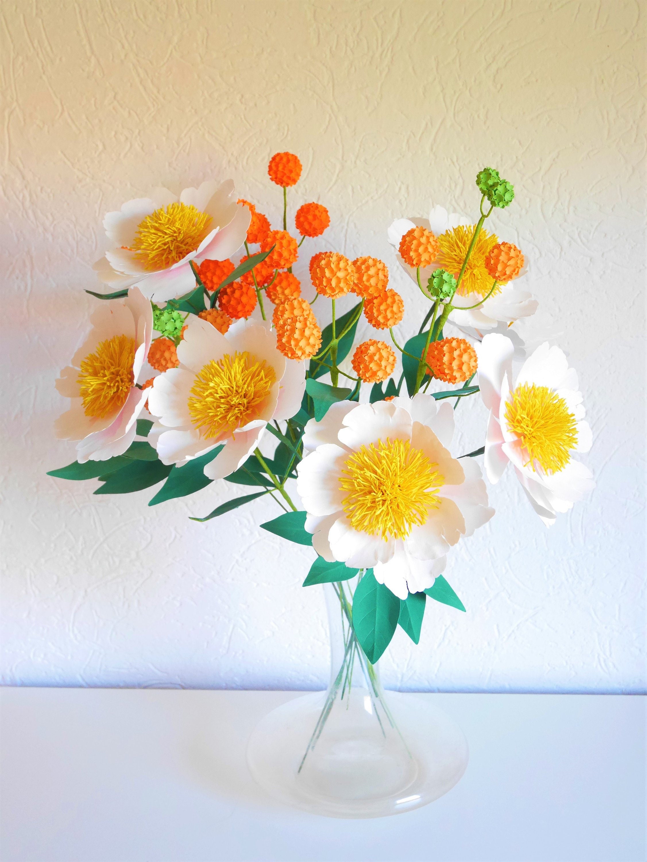 Yasmine Mei Bouquet Paper Flowers Claire De Lune Peony Etsy Uk