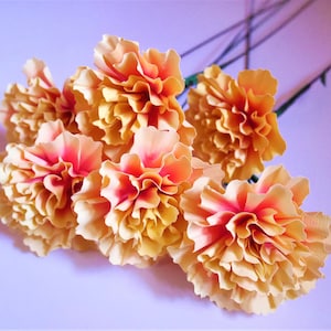 Cravo gigante Chabauds - Flores de papel - Modelos - Download instantâneo - Tutorial em vídeo - SVG - Silhueta - Scan&Cut - Modelos 3D-
