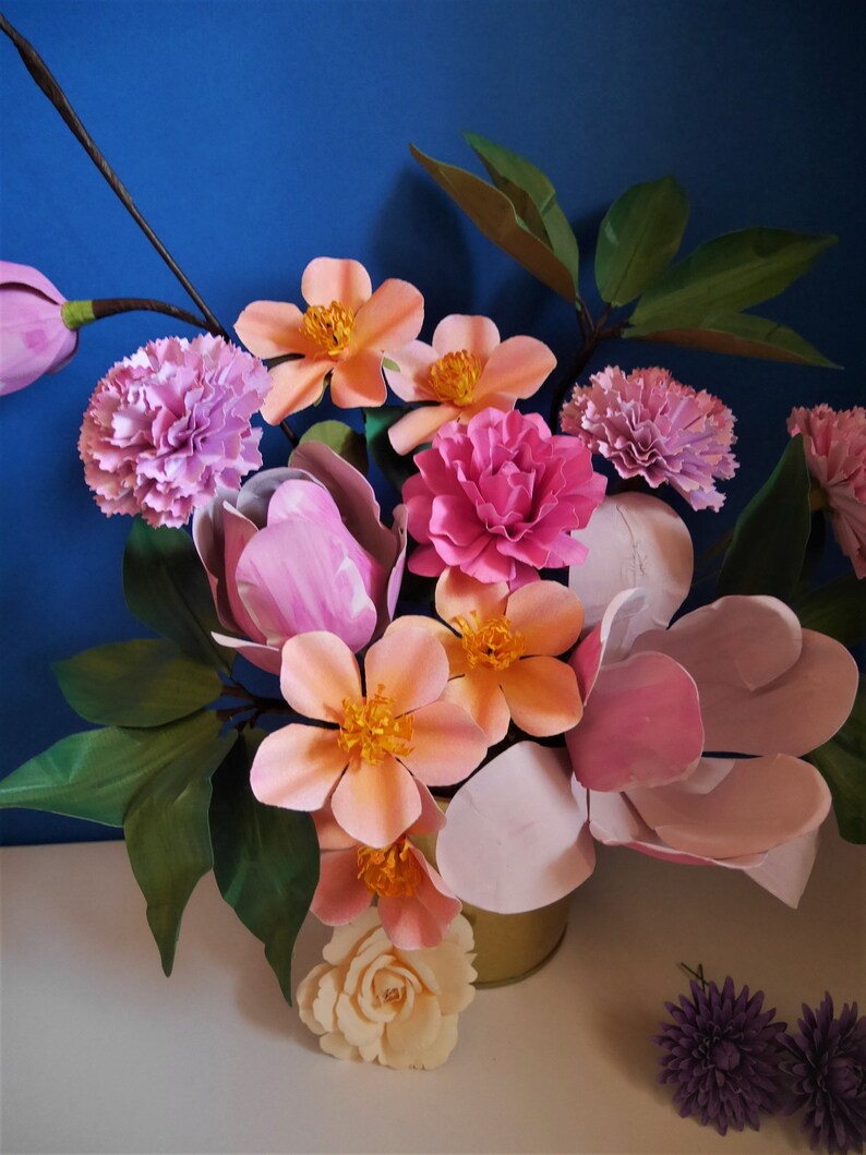 Harmonia Bouquet - Paper Flowers - Templates - Digital Delivery - Video Tutorial - SVG - Cricut - PDF - Silhouette - Scan&Cut - DIY image 4