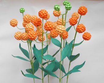 Buddleja Globosa - Billy Balls - Plantillas - Descarga instantánea - Flor de papel - SVG - DIY - Estudio - S&C - Flores 3D - Ramo de papel