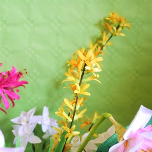 Flora&Fauna Bouquet Paper Flowers 3D Crafts Instant Download Templates SVG Studio Scan and Cut Paper Bouquet Spring image 3