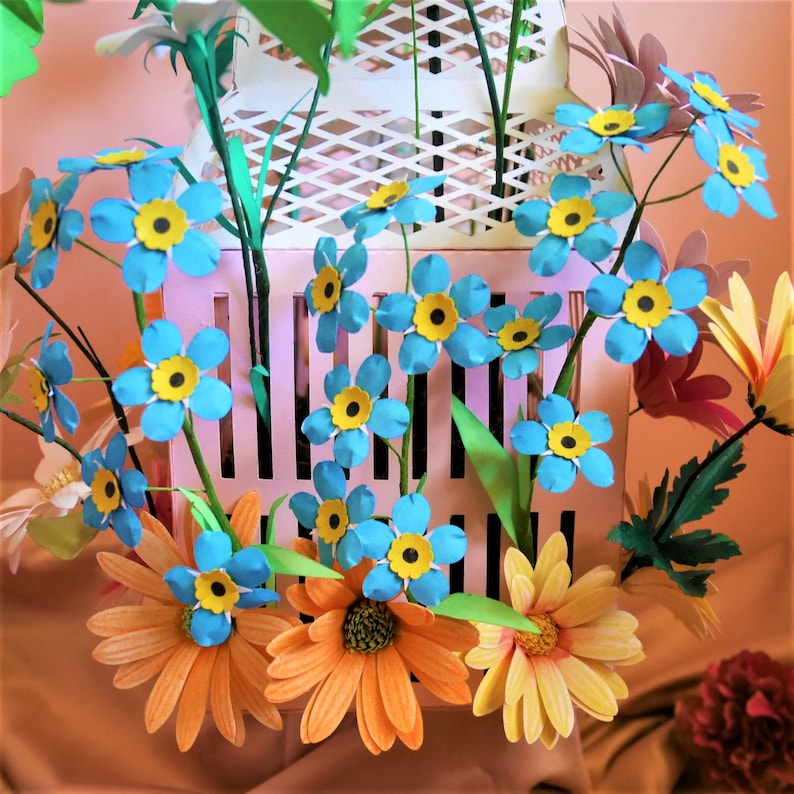 Me Not Paper Flower Templates Video Tutorial Etsy