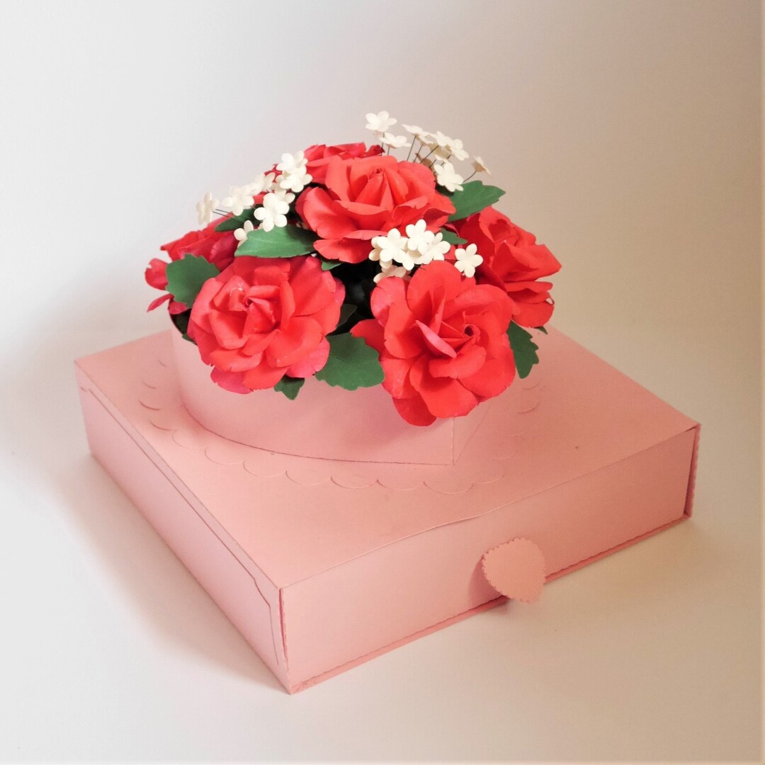 Bella Flower Box Paper Flowers 3D Box Templates Video Tutorial Instant