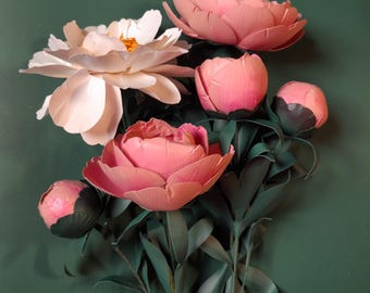 Coral Charm Peony - 5 ways - Paper Flower - Templates - Instant Download - Video Tutorial - SVG - Cricut - Silhouette - Brother - DIY