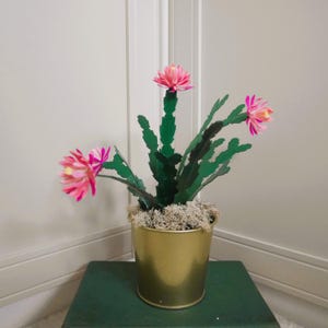 Cactus de Navidad - Flores de papel - Plantillas - Videotutorial - Descarga instantánea - SVG - Cricut - Silhouette - Scan&Cut - DIY