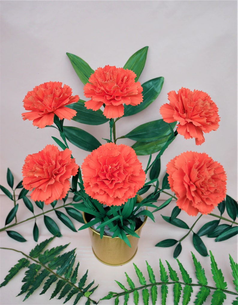 Carnation Paper Flower Templates SVG Instant Download Etsy