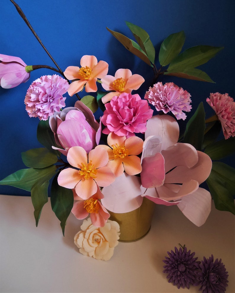 Harmonia Bouquet - Paper Flowers - Templates - Digital Delivery - Video Tutorial - SVG - Cricut - PDF - Silhouette - Scan&Cut - DIY image 7