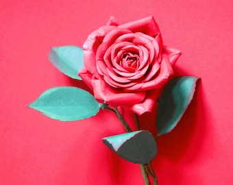 MG Valentine Rose - Paper Flower - Templates - Instant Download - Video Tutorial - SVG - Studio - Scan&Cut - Cricut - Silhouette - DIY