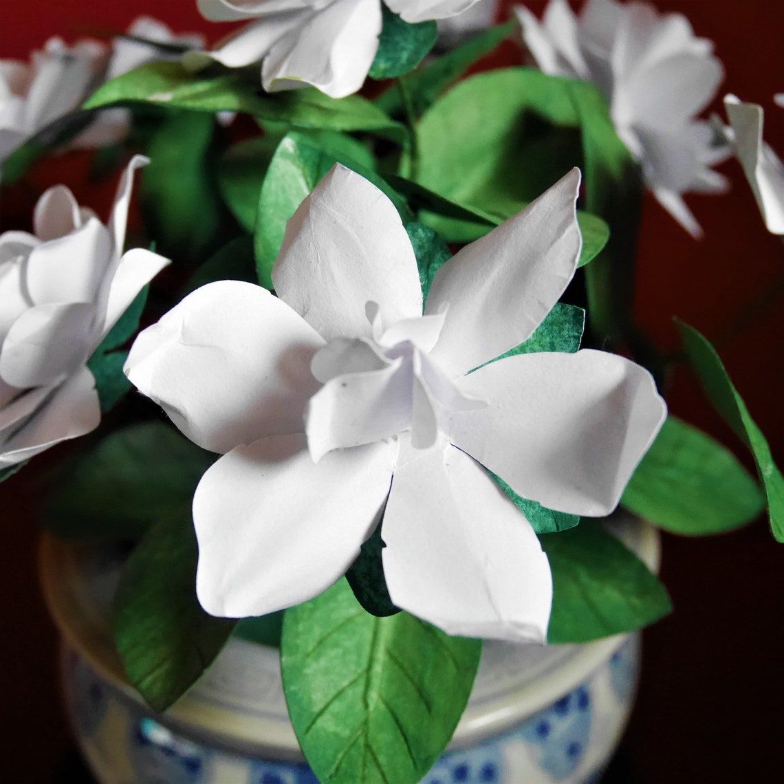 Gardenia Paper Flower Templates Video Tutorial Instant Etsy