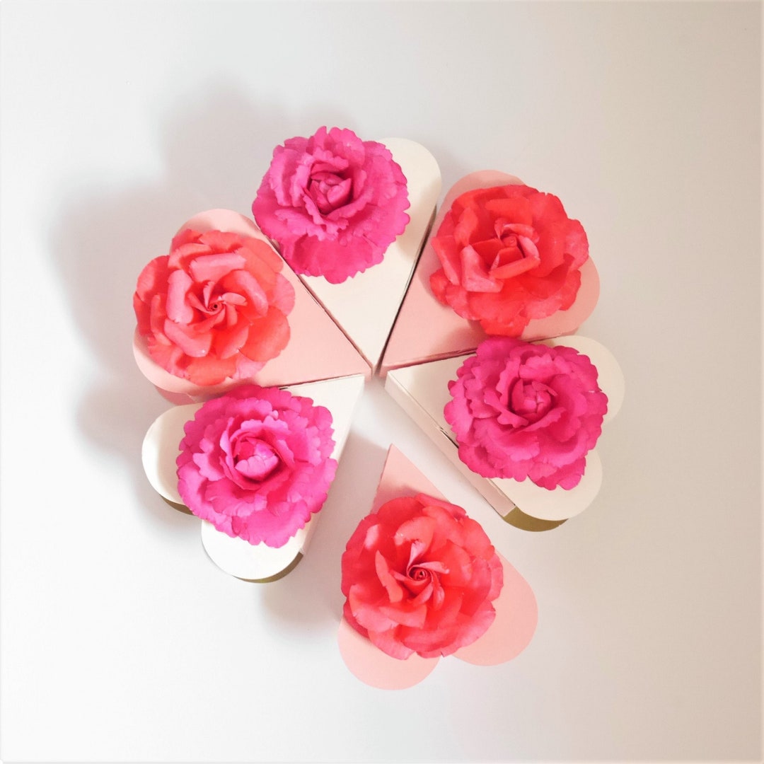 I Heart U Favor Box Templates Paper Flowers Favor Box Video Tutorial