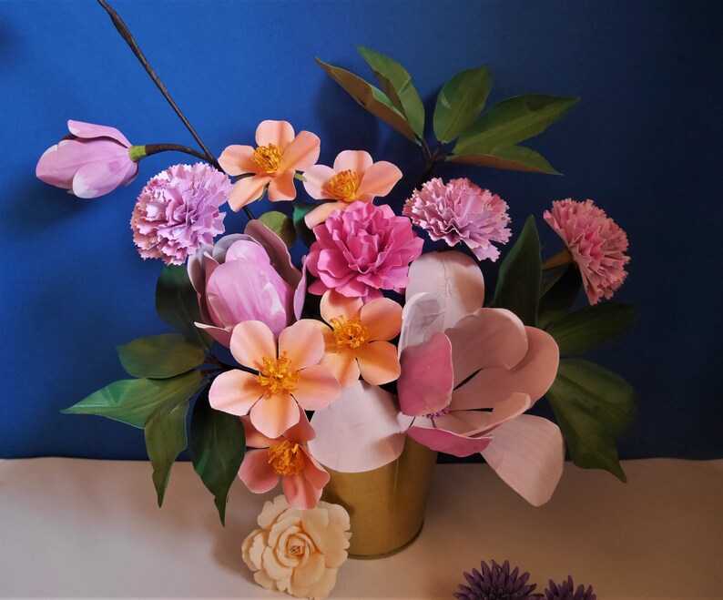 Harmonia Bouquet - Paper Flowers - Templates - Digital Delivery - Video Tutorial - SVG - Cricut - PDF - Silhouette - Scan&Cut - DIY image 6