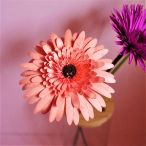 Facile doppia Gerbera - Modelli - Fiore di carta - Video Tutorial - Download istantaneo - SVG - Studio - Silhouette - Cricut - Fratelli - Fai da te