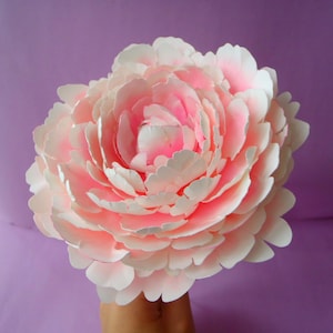 Peonia - Fiore di carta - Modelli - Tutorial video - Download immediato - SVG - Silhouette - Scansiona e taglia - Bouquet di carta - Matrimonio - Compleanno