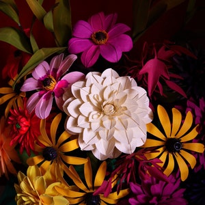 Horae Bouquet Paper Flowers Templates Instant Download Video Tutorial SVG Cameo Cricut Brother Paper Bouquet DIY image 9