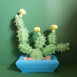 Nopal Cactus - Modelli - Download istantaneo - Video Tutorial - Cactus 3D - Cactus di carta - SVG - Silhouette - Cricut - S & C - Paper Craft