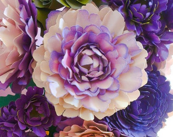 Garden Rose Majestic - Papierblume - Vorlagen - DIY - Digital Delivery - Video Tutorial - SVG - Cricut - Silhouette - Brothers - Bouquet