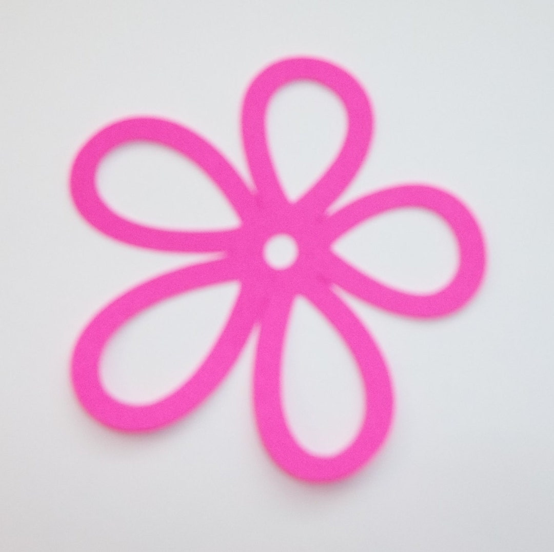 Flower Silhouette Die Cut Flower 3 Inch Die Cut Cut Outs Embellishments