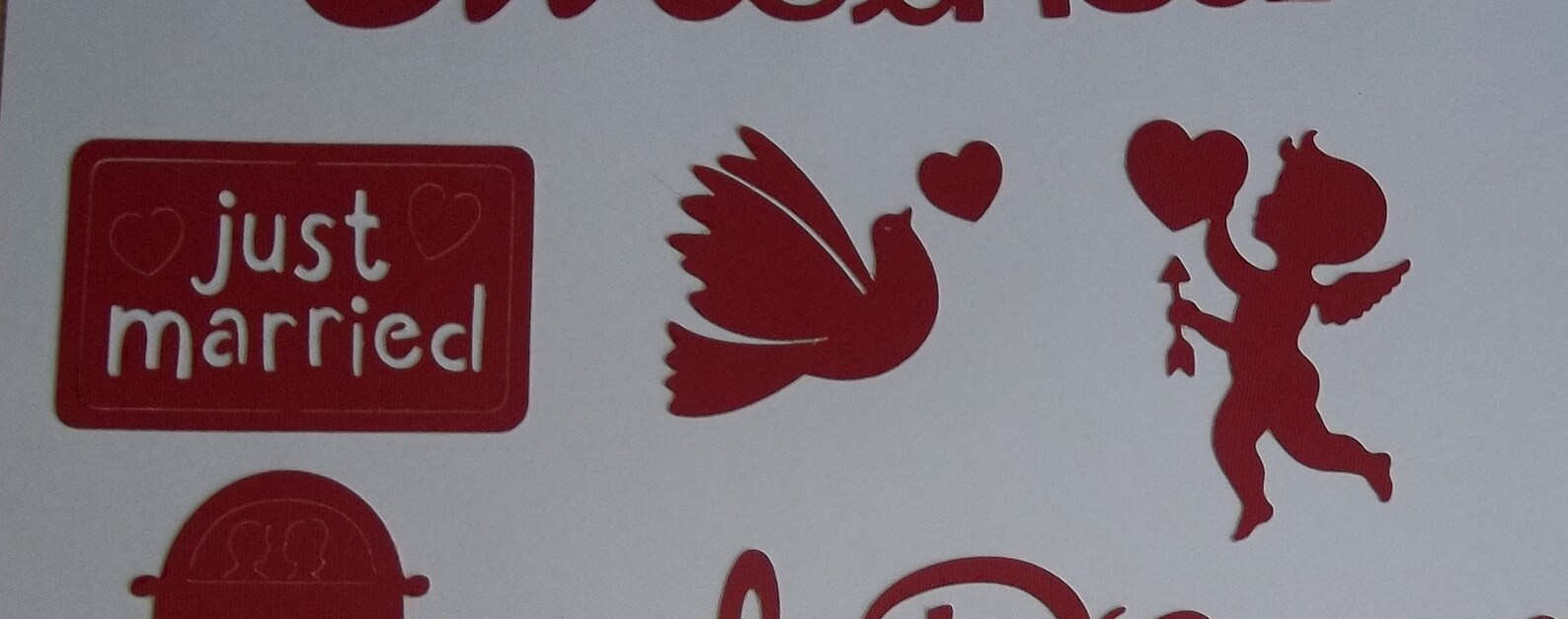 Wedding Die Cuts Miscellaneous Wedding Die Cuts Just Married - Etsy