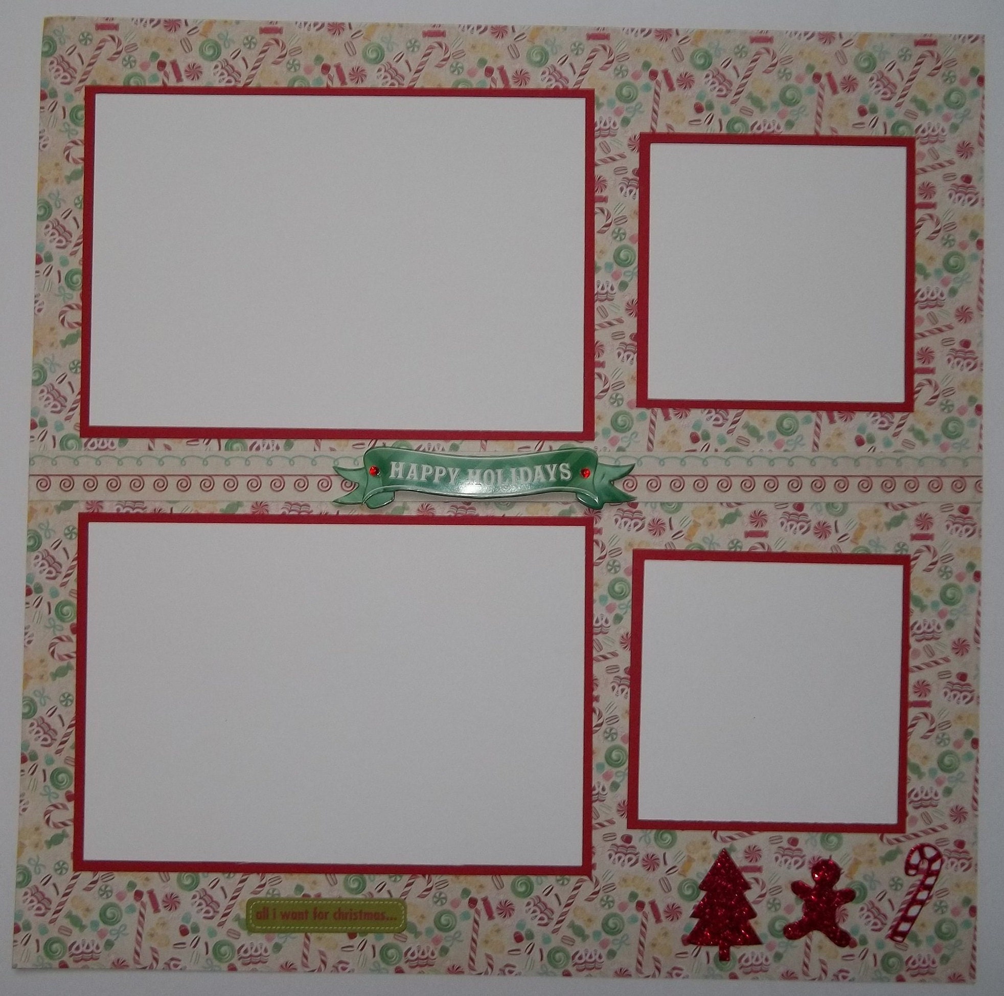 Premade Christmas Pages 12x12 Pages Holiday Scrapbook Pages Premade Pages Christmas Pages