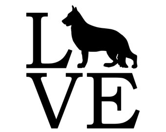 german shepherd decal outdoor vinyl silhouette dog sticker car etsy