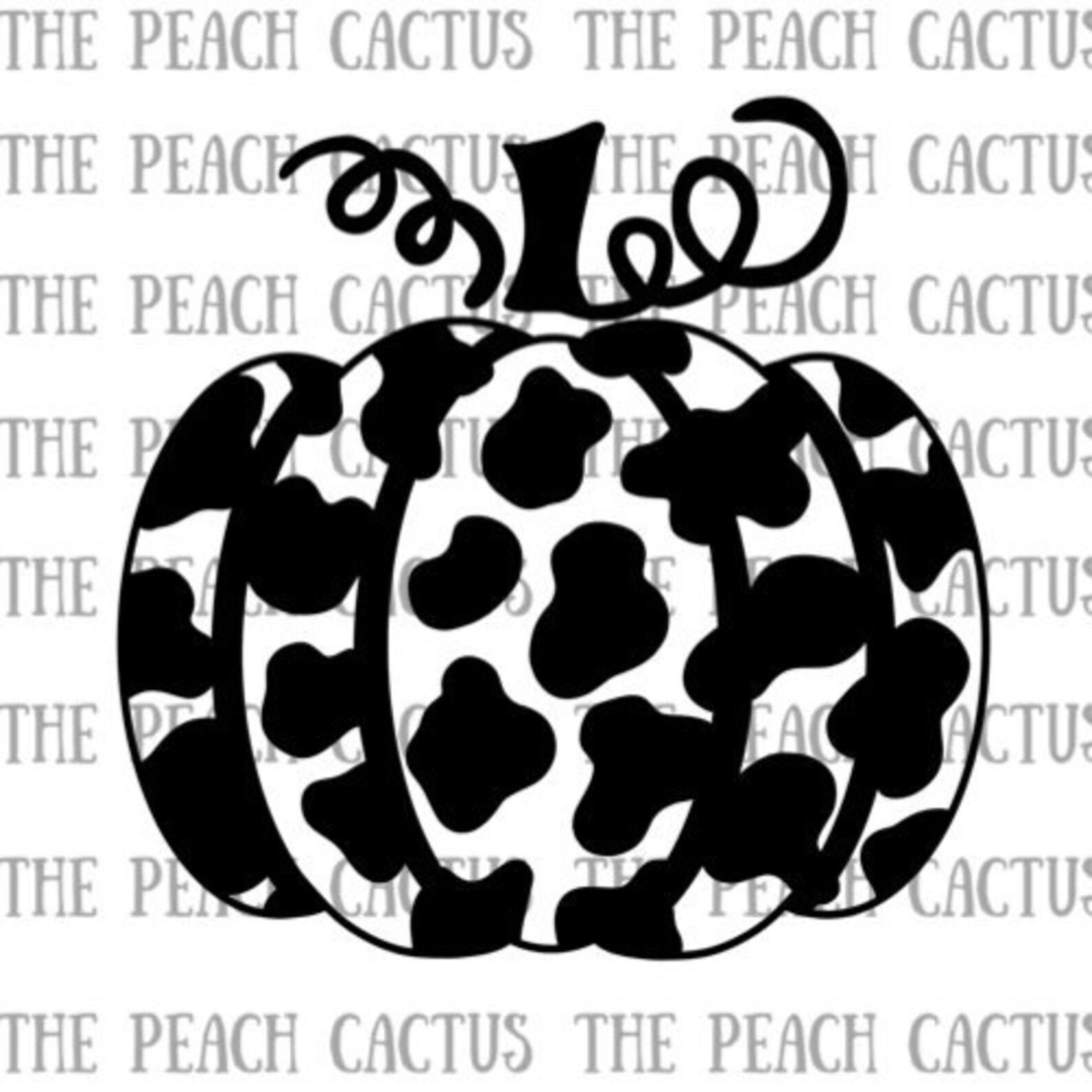 Cow Pumpkin Template