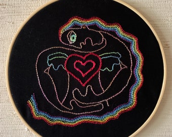 Rainbow Woman Embroidery