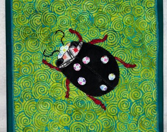 Rainbow Ladybug Quilt Wallhanging