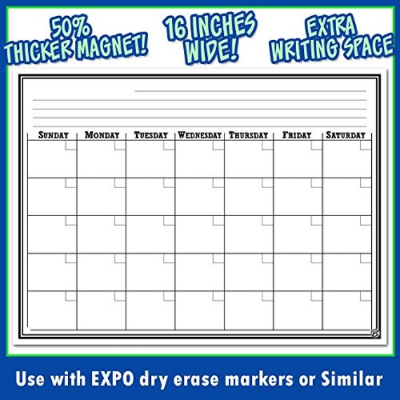 Scheduling Appointments Planner 12 x 16 Calendar Reminders Use for to do List Smart Planners Weekly Planner Magnetic Dry Erase Board for Kitchen Fridge