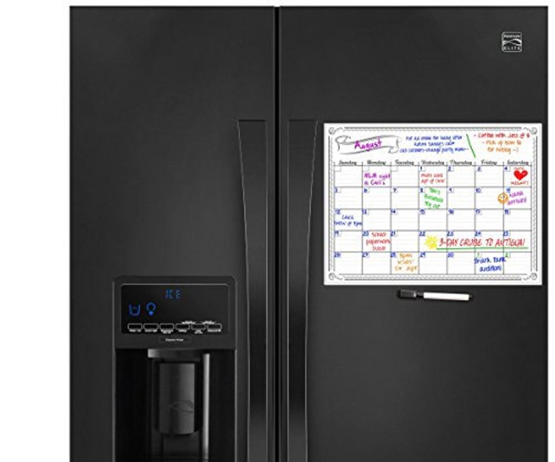 Smart Planner's Monthly Refrigerator Calendar Dry Etsy