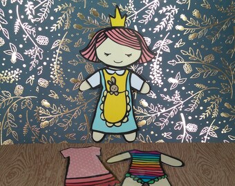 Dress up Papierpuppe Madison, Montessori-Materialien machen große Aktivitäten für Kleinkinder und Vorschullehrplan, Osternest-Stuffers