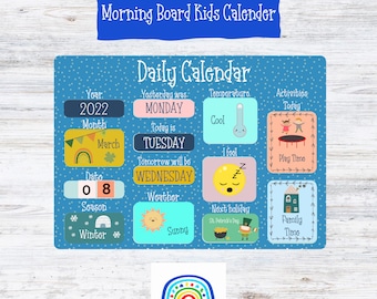 Morning Board Kids Calendar, Click here to get your FULLY ASSEMBLED Montessori Calendar days of the week Circle Time Board.