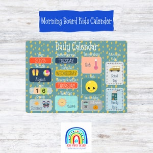 Morning Board Kids Calendar, Click here to get your FULLY ASSEMBLED Montessori Calendar days of the week Circle Time Board.