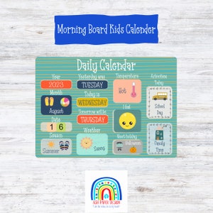 Calendrier du matin pour enfants, cliquez ici pour obtenir votre calendrier Montessori ENTIÈREMENT ASSEMBLÉ jours de la semaine Circle Time Board.