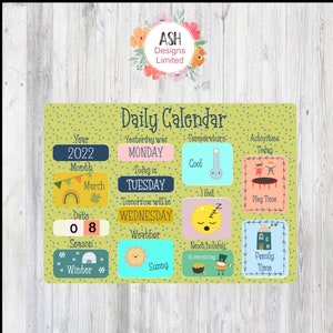 Calendario para niños de Morning Board. Haga clic aquí para obtener su DESCARGA DIGITAL de los días de la semana Circle Time Board hoy.