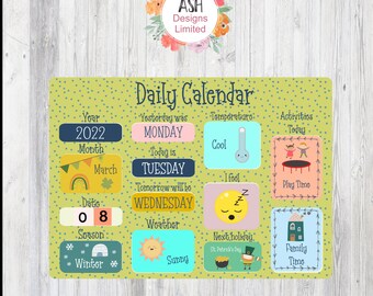 Morning Board Kids Calendar, Click here to get your DIGITAL DOWNLOAD days of the week Circle Time Board today!