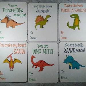 Kids classroom valentines cards, click here to get your dinosaur class valentines today!