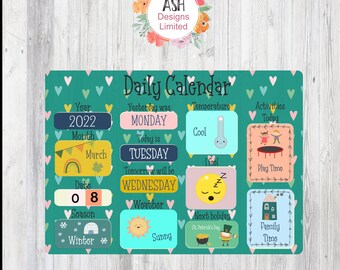 Morning Board Kids Calendar, Click here to get your DIGITAL DOWNLOAD days of the week Circle Time board now!