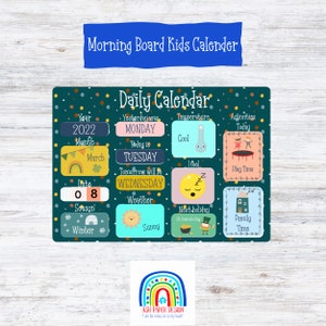 Calendrier pour enfants Morning Board, cliquez ici pour obtenir vos jours de la semaine ENTIÈREMENT ASSEMBLÉS Circle Time Board.