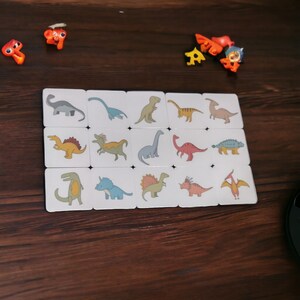 Interaktives Dinosaurier-Memory-Spiel-Set, perfekt für Familienspielabende und Sprachtherapie, benutzerdefinierte Geburtstagspartybevorzugungen