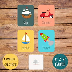Set di schede flash per il trasporto educativo per l'educazione precoce e l'apprendimento dell'autismo - Completamente assemblato e pronto per l'uso! Set di 14