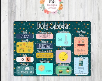 Morning Board Kids Calendar, Click here to get your DIGITAL DOWNLOAD days of the week Circle Time board now!