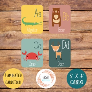 Flashcard ABC per l'apprendimento delle lingue, fai clic qui per ottenere oggi le tue flash card dell'alfabeto degli animali COMPLETAMENTE ASSEMBLATE!