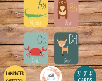 Language Learning ABC Flashcards, Click here to get your FULLY ASSEMBLED animal alphabet flash cards today!