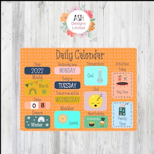 Morning Board Kids Calendar, Click here to get your DIGITAL DOWNLOAD days of the week Circle Time board now!
