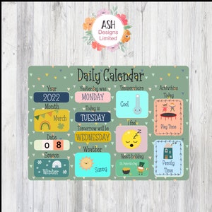 Calendario infantil Morning Board. Haga clic aquí para obtener su DESCARGA DIGITAL del tablero Circle Time de los días de la semana ahora.
