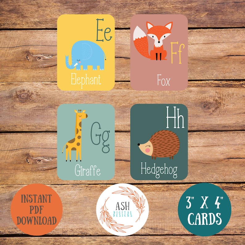 Printable ABC Flash Cards for Homeschool Preschool and Etsy
