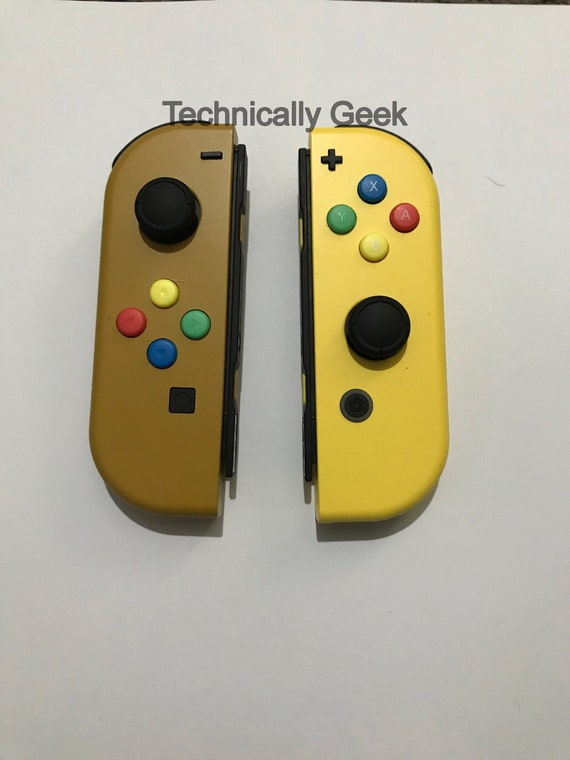 New Joycons Nintendo Switch Genuine Pokemon Lets Go Pikachu And Lets Go Eevee Joy Con Controllers With Custom Colored Buttons