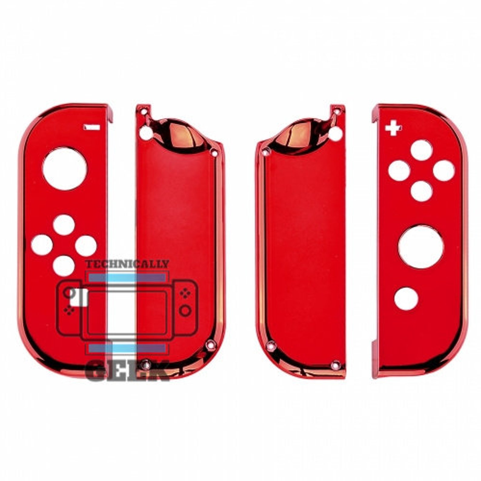 Nintendo Switch Custom Chrome Red Housing Shells For JoyCon Etsy